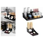 deflecto Kaffee- und Tee-Station Organizer, 10 Fächer aus Polystyrol, vielseitig nutzbar für Kaffe- und Tee - 1 Stück (DEFCOC10)