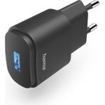 Hama USB-Ladegerät, USB-A-Netzteil, Universaladapter, LED-Anzeige, 6 W, Schwarz (00223372)