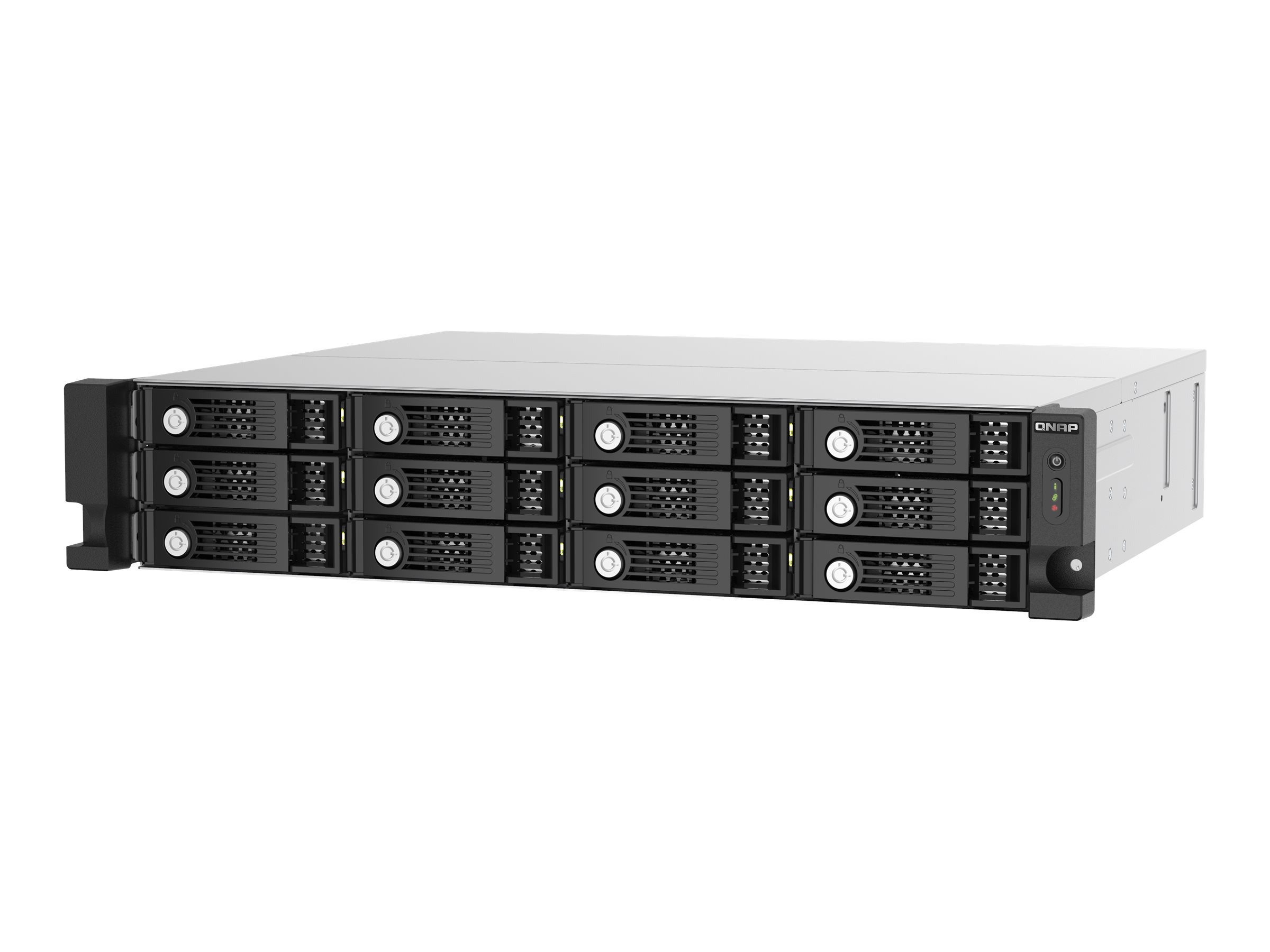 QNAP TL-R1220SEP-RP 12-bay 2U Rack SAS 12 Gbit/s JBOD Erweiterungsgehäuse Schwarz, Grau