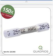 Quadrios 22C469 Stoßverbinder mit Schrumpfschlauch 0.3 mm² 0.5 mm² Vollisoliert Weiß 1 Set (22C469)