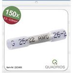 Quadrios 22C469 Stoßverbinder mit Schrumpfschlauch 0.3 mm² 0.5 mm² Vollisoliert Weiß 1 Set (22C469)