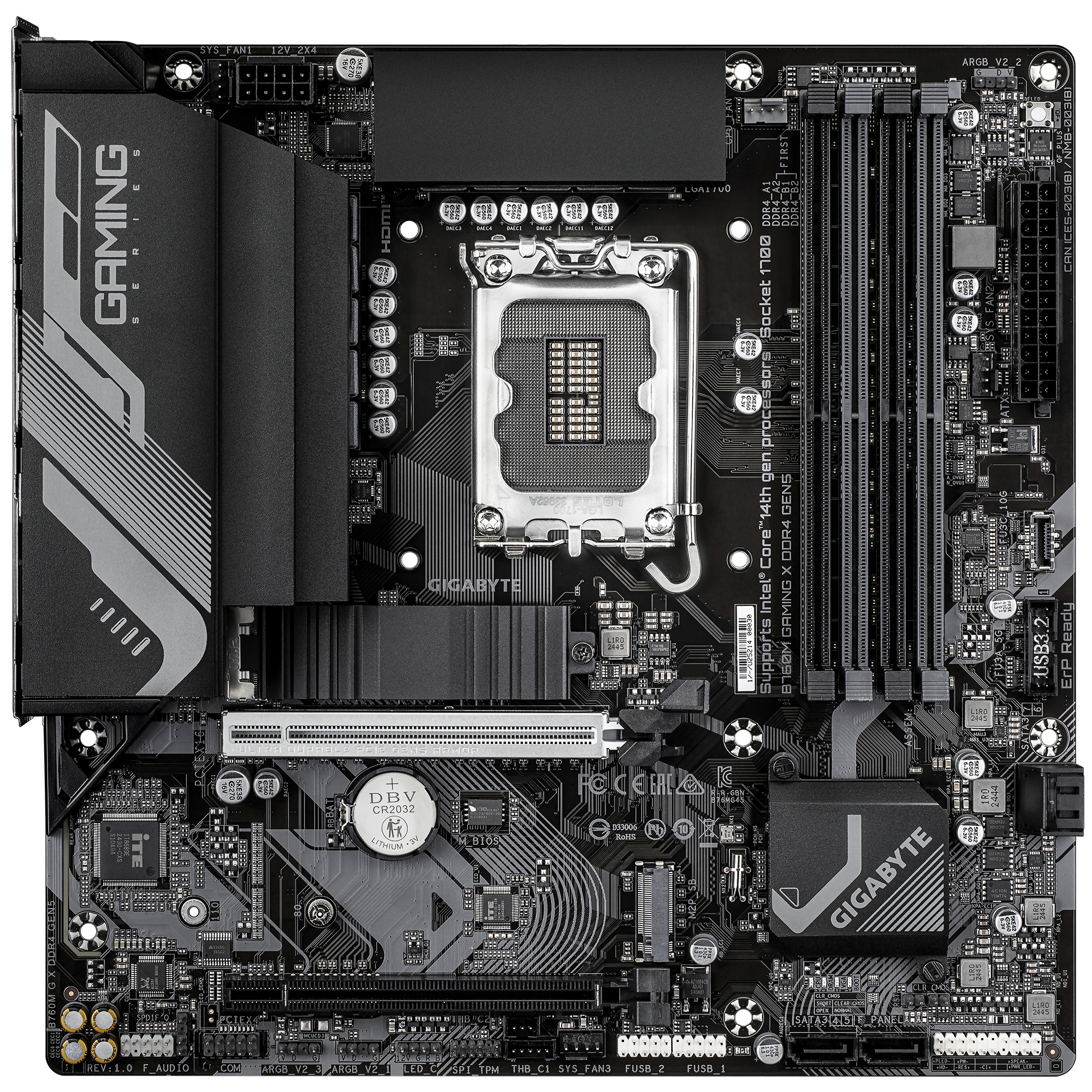 Gigabyte B760M GAMING X DDR4 GEN5 Intel B760 LGA 1700 micro ATX Dark brown