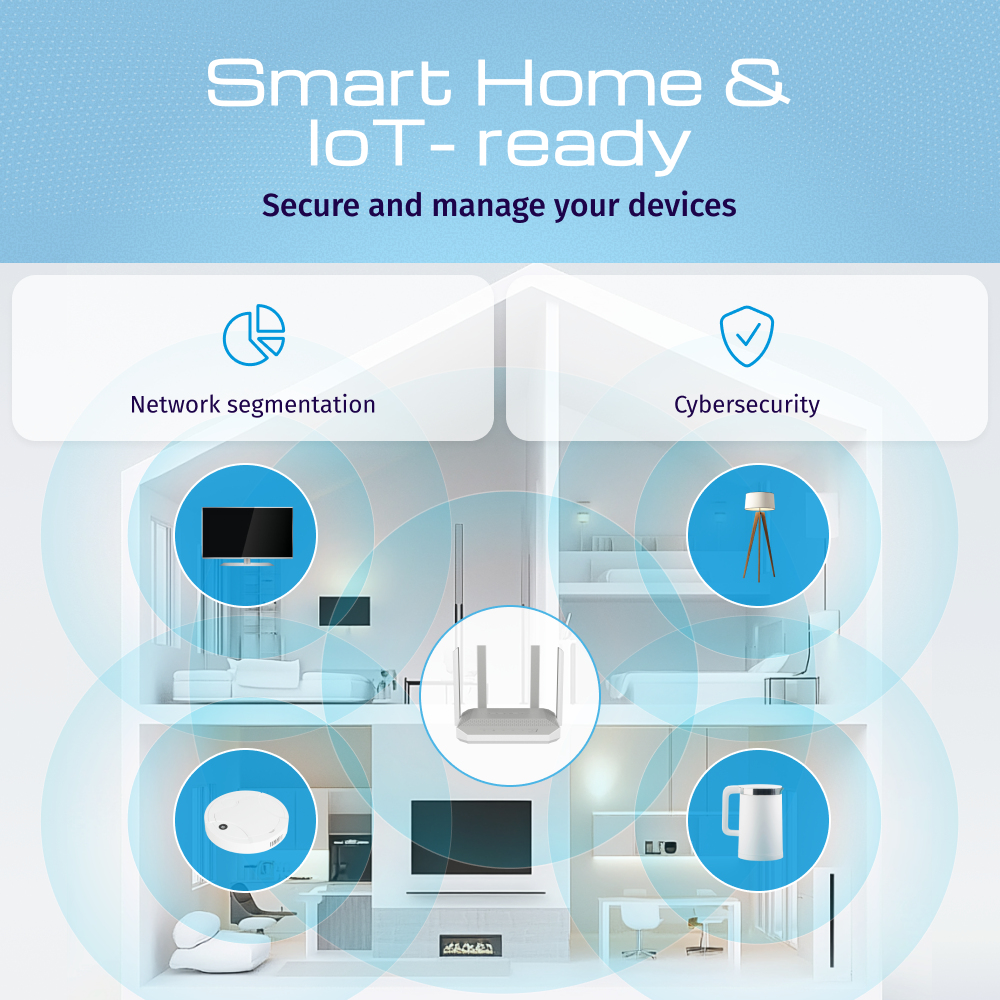 Keenetic Hero 4G+ KN-2311-01-EU WLAN-Router Wi-Fi 6 Dual-Band 4G LTE Nano-SIM Grau, Weiß