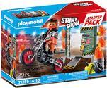 Playmobil ® Stuntshow Starter Pack Stuntshow Motorrad mit Feuerwand 71256 (71256)