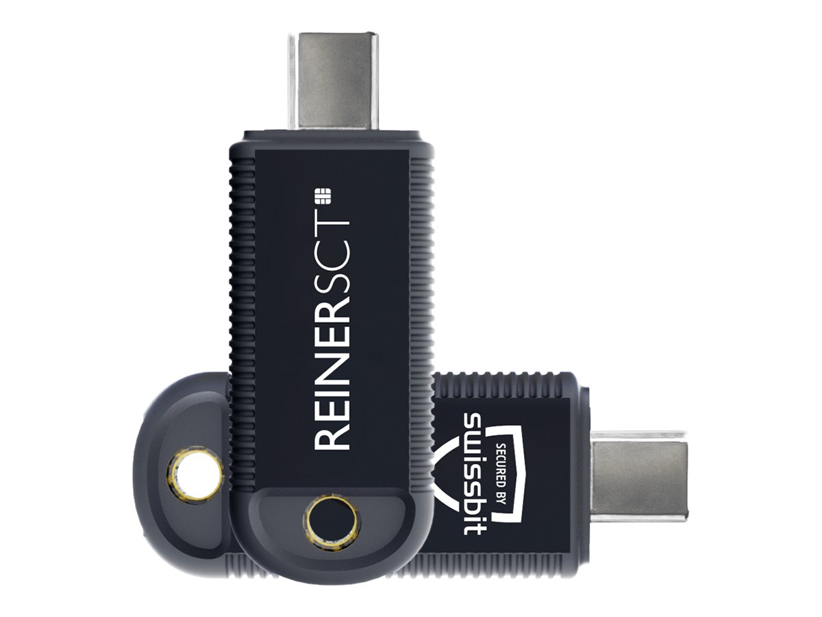REINER SCT FIDO Stick Pro USB-C Sicherheitsschlüssel Schwarz
