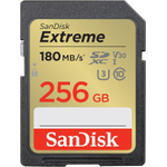 Extreme SDXC 256GB SDXC / read 180MB/s / write 130MB/s / 1 year RescuePRO Deluxe / Class 10 V30 / UHS-I / U3 (SDSDXVV-256G-GNCIN)