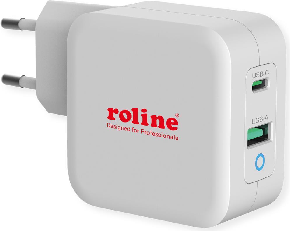 ROLINE 19.11.1041 Ladegerät für Mobilgeräte Universal Weiß AC Schnellladung Drinnen (19.11.1041)