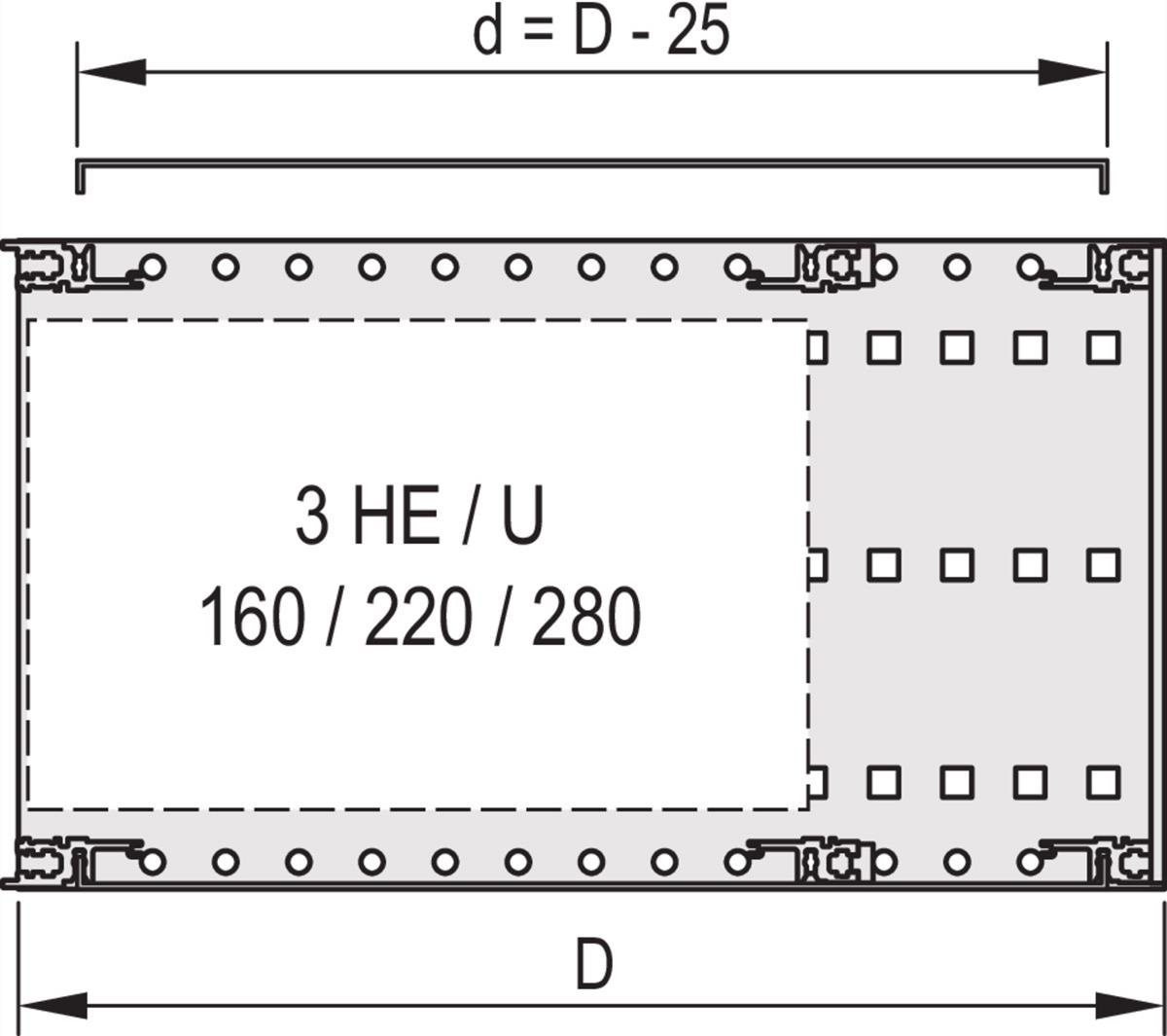SCHROFF Abdeckblech, universal für spezielle Leiterkartentiefen - ABDECKBLECH EMC 84TE 415T 2ST (24560055)