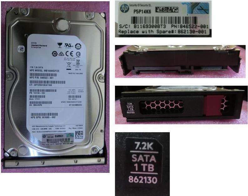 HPE 1TB SATA 6G 7.2K LFF LP (861686-S21)