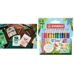 STABILO Dreikant-Buntstifte Trio dick Animal Vibes,12er Etui dreieckig, farbig lackiert, Minenstärke: 4,2 mm, Länge: - 1 Stück (205/12-05)