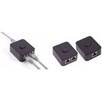 shiverpeaks Manueller Netzwerk-Switch, 3-fach, schwarz Anschlüsse Eingang/Ausgang: 1x RJ45, 2x RJ45, 3 Ports, - 1 Stück (BS08-01100)