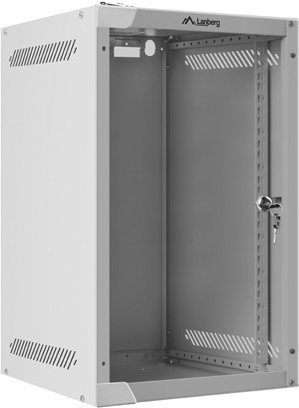 Lanberg Rack Wandschrank 25,40cm (10") 9U/280X310 Glastür grau (WF10-2309-10S)