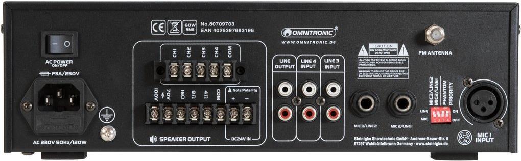 Omnitronic 80709703 Audioverstärker Leistung/Phase Schwarz (80709703)