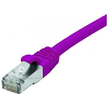 Patchkabel Cat. 6, F/UTP, Kupfer, PoE, halogenfrei, violett, 0,3 m Geschirmtes Patchkabel mit Rastnasenschutz (854409)