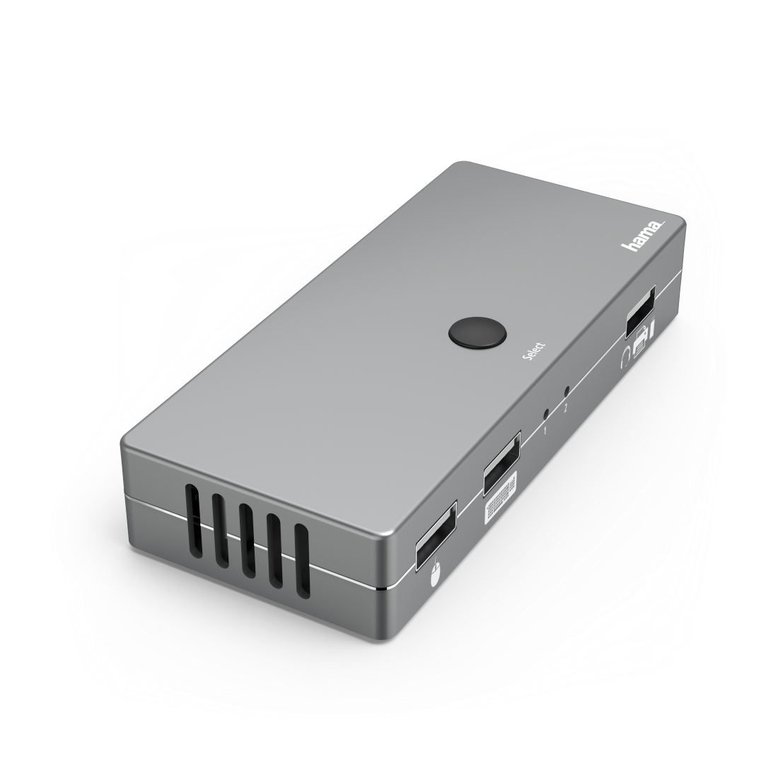 Hama 00200135. Tastatur Porttyp: USB, Maus-Porttyp: USB, Video Porttyp: HDMI. HD-Typ: 4K Ultra HD, Maximale Auflösung: 4096 x 2160 Pixel, Datenübertragungsrate (max): 0,48 Gbit/s. Produktfarbe: Metallisch, Gehäusematerial: Metall. Unterstützt Windows-Betriebssysteme: Windows 10,Windows 7,Windows 8, Unterstützt Mac-Betriebssysteme: Mac OS X 10.8 Mountain Lion. Mitgelieferte Kabel: HDMI,USB (00200135)