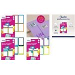 AVERY Buchetiketten, Papier, 44 x 64 mm, farbige Rahmen abgerundete Ecken, von Hand beschriftbar, permanent haftend - 1 Stück (SCHOOL8C)