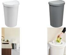 plast team Abfalleimer SEATTLE, 45 Liter, weiß Material: PP, Deckel besteht aus 2 Teilen: 1 kleiner - 1 Stück (13590800)