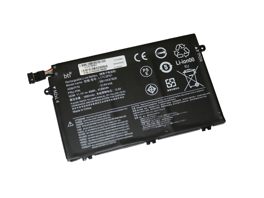 BTI Notebook-Akku L17C3P51-BTI 4120 mAh 11,1 V Schwarz
