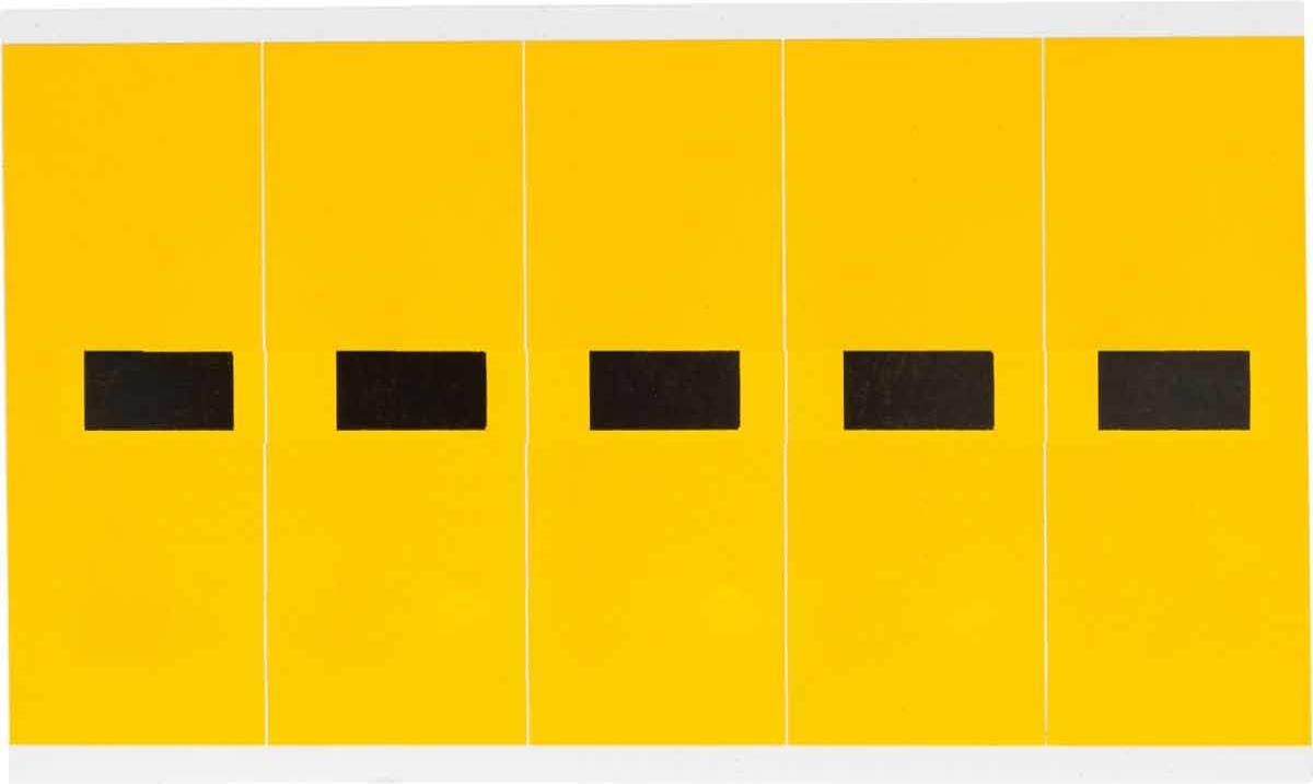 Brady 1560-DSH selbstklebendes Etikett Rechteck Dauerhaft Schwarz - Gelb 5 Stück(e) (097126)