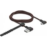 DeLOCK EASY-USB 2.0 Kabel Typ-A Stecker zu EASY-USB Typ Micro-B Stecker gewinkelt links / rechts 1 m schwarz (85271)