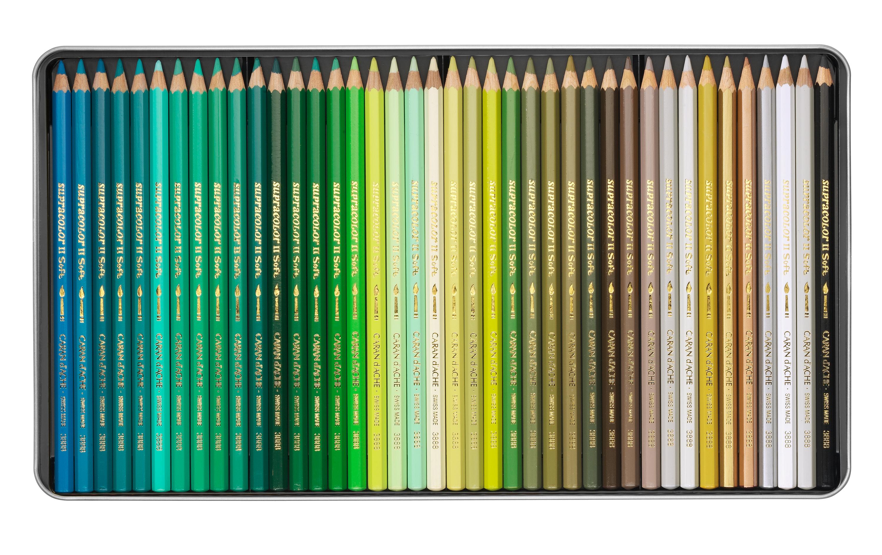Caran d'Ache SUPRACOLOR Soft Aquarelle Buntstifte, 120er Metalletui