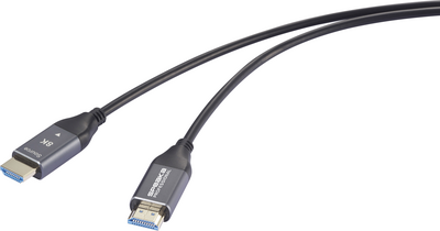 SpeaKa Professional HDMI Glasfaser Anschlusskabel HDMI-A Stecker Stecker 60 m Schwarz (SP-12842680)