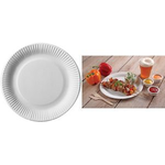 PAPSTAR Papp-Teller "pure" rund, 230 mm, weiß, 100er aus 100% Frischfaserkarton, lebensmittelecht, kompostierbar, - 1 Stück (11181)