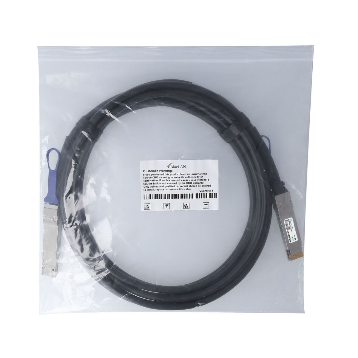 BlueLAN NDYYYH-0005-BL QSFP-DD DAC Kabel 400GBASE-CR4 2 m