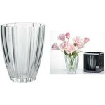 Ritzenhoff & Breker Blumenvase FLORA, transparent aus Glas, konische Form mit elegantem Faltenwurf, - 1 Stück (820577)