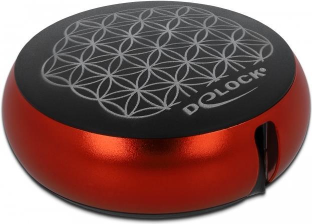 Delock USB 2.0 Aufrollkabel Typ-A zu USB-C™ schwarz / rot (85819)