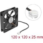 Delock Axiallüfter 24 V DC 120 x 25 mm schwarz (67303)