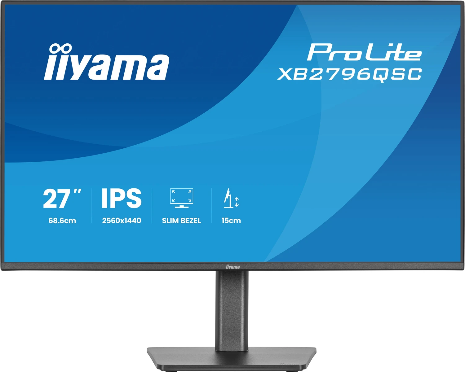 iiyama ProLite XB2796QSC-B1 Monitor 68,6 cm (27") QHD IPS 75Hz Schwarz (XB2796QSC-B1)