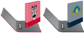 herlitz Ringbuch maX.file "Cute Animals Zebra", A4 2-Ring, D-Combi-Mechanik, Rückenbreite: 40 mm, Füllhöhe: - 1 Stück (50040216)