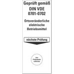 HEIN Industrieschilder HEIN 178140 Grundplakette DIN-VDE0701-0702 ortsveraend.Betriebsmittei (178140)