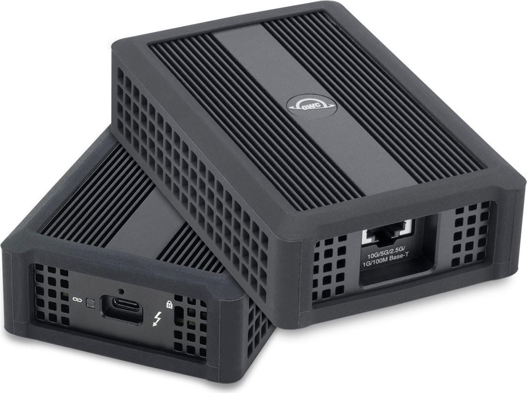 OWC OWCTB4ADP10GBE Thunderbolt 4 10Gb Ethernet Adapter Silber, Schwarz