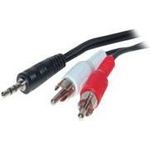 shiverpeaks BASIC-S Audiokabel, 2 x Cinchstecker - 3,5 mm Klinkenstecker, 5,0 m, stereo, im Polybeutel mit (BS30832-5)