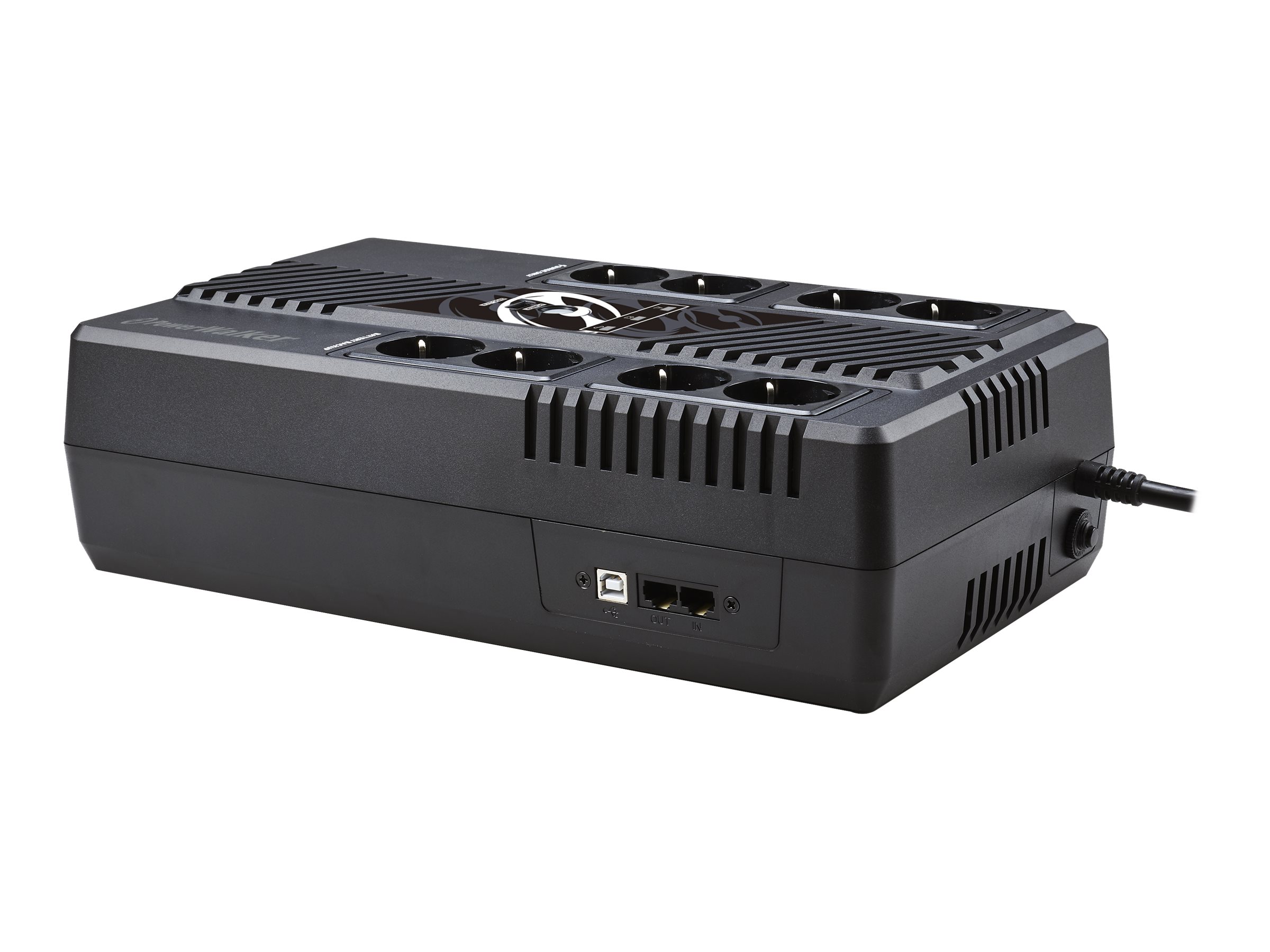 PowerWalker VI 800 MS USV Line-Interactive 800 VA / 480 W AVR USB Schwarz