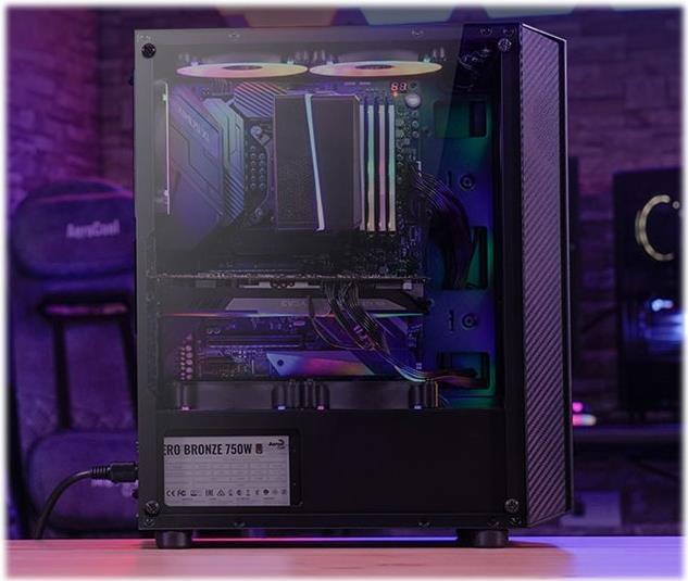 Aerocool Hive Hive-G-BK-v3 Midi Tower Schwarz