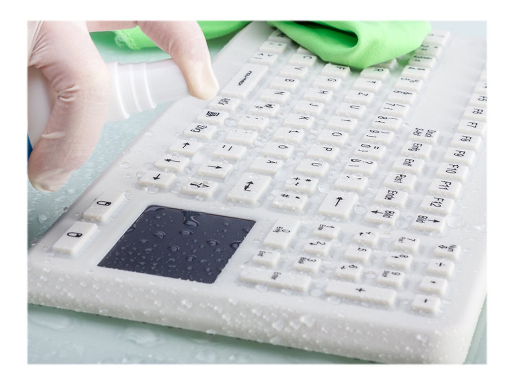 GETT InduKey InduProof Advanced TOUCH Tastatur mit Touchpad CH Grau