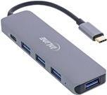 InLine 33271L - Hub - 4 x USB 3,2 Gen 1 + 1 x USB-C (Spannungsversorgung) - Desktop (33271L)