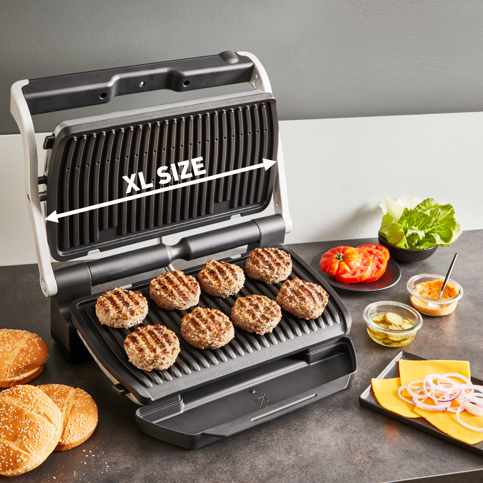 Tefal OptiGrill+ XL GC727D10 Kontaktgrill 2000 W 800 cm² Schwarz