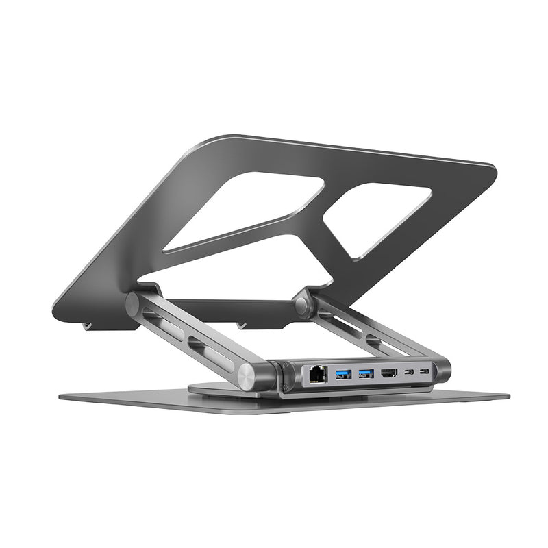 Unitek D1109A Laptop-Ständer mit USB-C-Hub bis 17" Grau