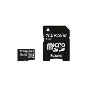 Transcend Flash-Speicherkarte (microSDHC/SD-Adapter inbegriffen) (TS16GUSDHC10)