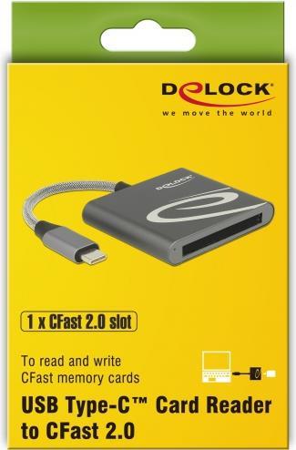 DeLOCK USB Type-C Card Reader for CFast 2,0 memory cards (91745)