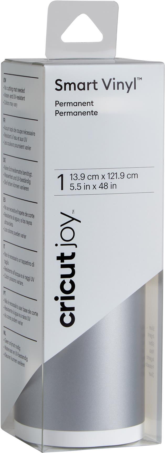 Cricut Joy Smart. Klebetyp: Dauerhaft, Produktfarbe: Silber, Material: Vinyl. Länge (mm): 121,9 cm, Breite: 139,7 mm (2008030)