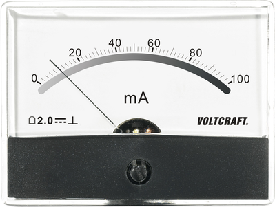 Voltcraft AM-86X65/100MA Einbau-Messgerät AM-86X65/100mA/DC 100 mA Drehspule (AM-86X65/100MA)