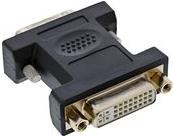 INLINE - DVI-Adapter - DVI-I (W) zu DVI-I (M) - Schwarz