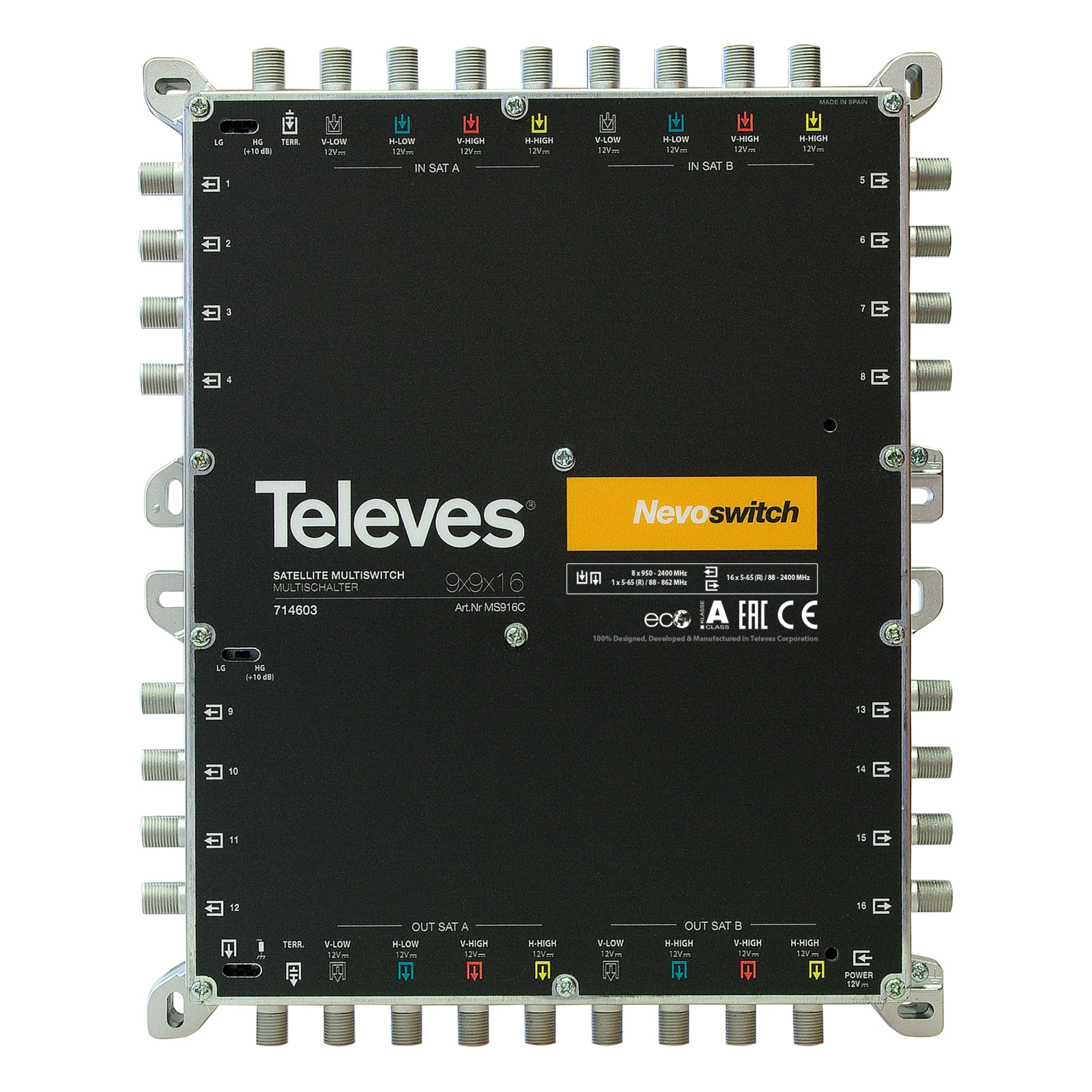Televes NEVO MS916C Multischalter 9 in 16 kaskadierbar ohne Netzteil
