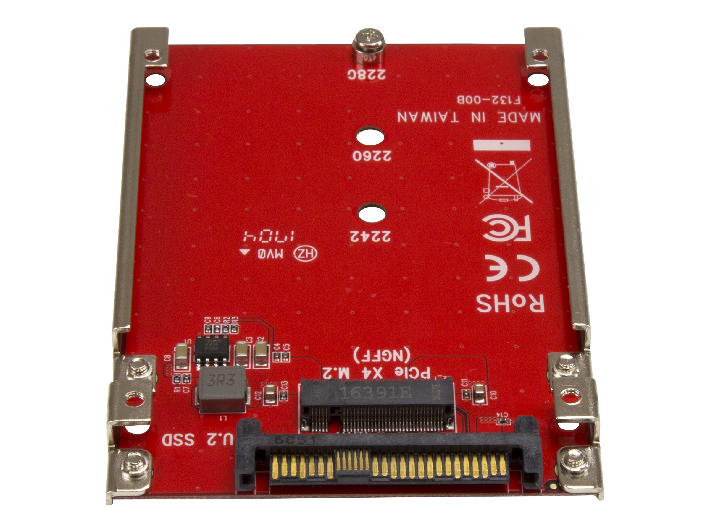 StarTech.com U2M2E125 M.2 auf U.2 Adapter Rot