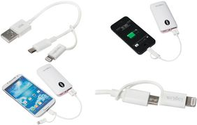 Logilink USB to Micro USB Sync- and Charging Cable with Lightning Adapter (CU0118)
